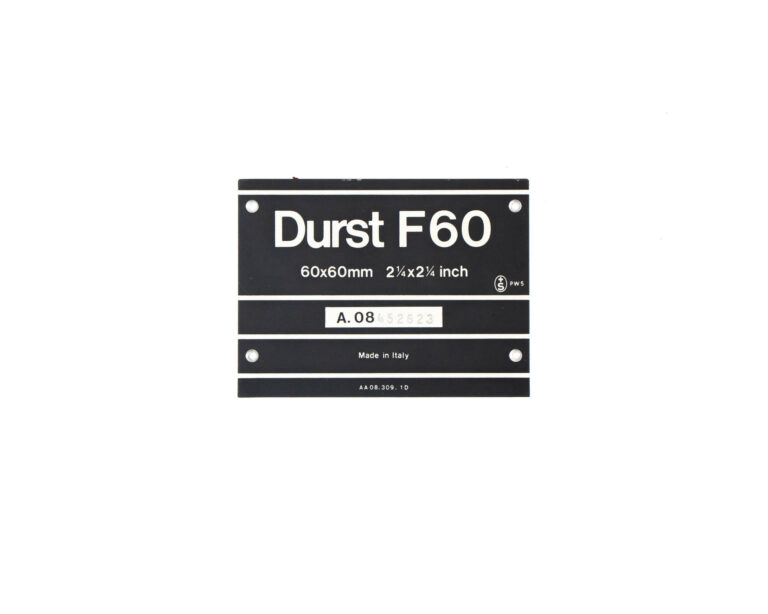 Plaque d'identification pour Durst F60